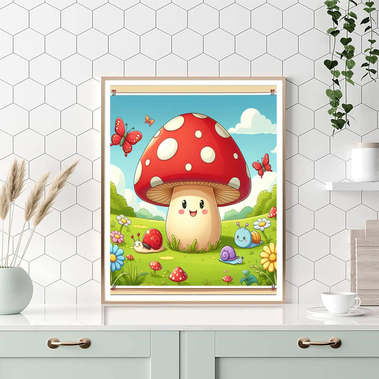 Charming Toadstool DIY Paint By Numbers