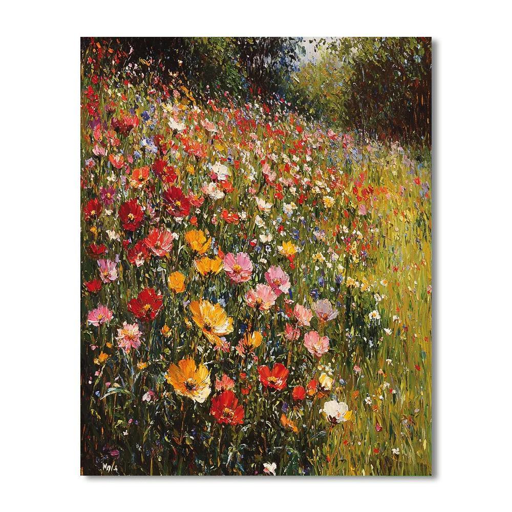 Claude Monet Inspired Wildflower Paradise  Paint By Numbers