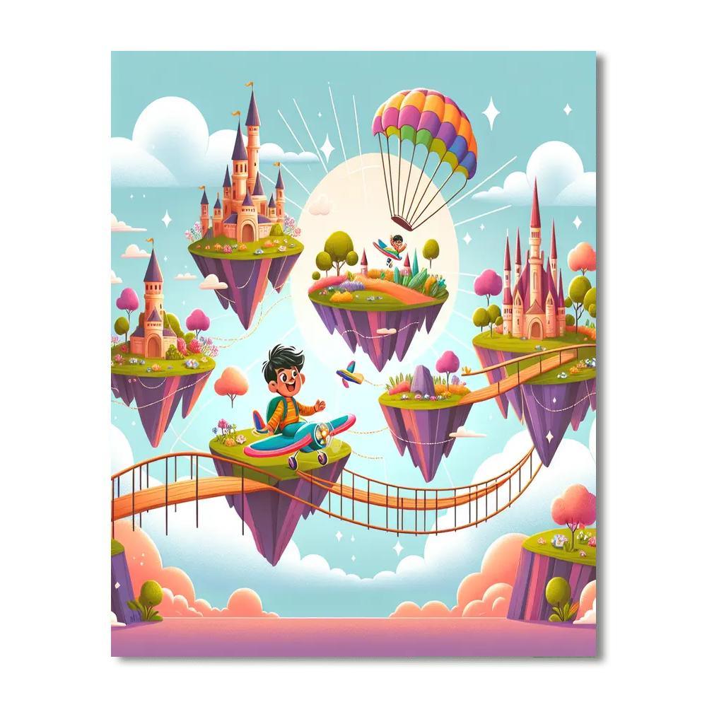 Floating Skyland Expedition Paint By Numbers Kits