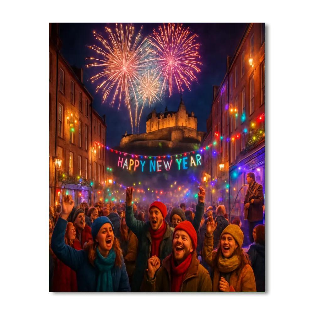 New Year's Eve Celebration - Edinburgh Paint By Numbers Kits