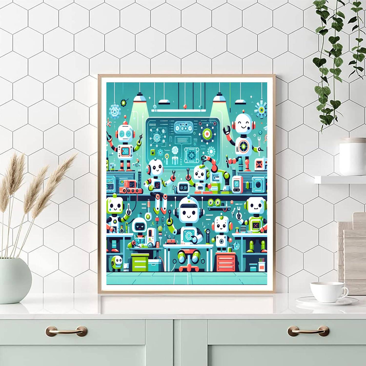 Robot Innovators' Workshop Numbered Painting Kits