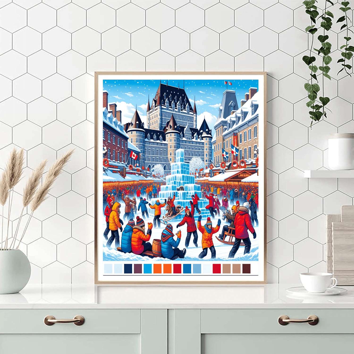 Quebec Winter Carnival - Quebec City DIY Paint By Numbers