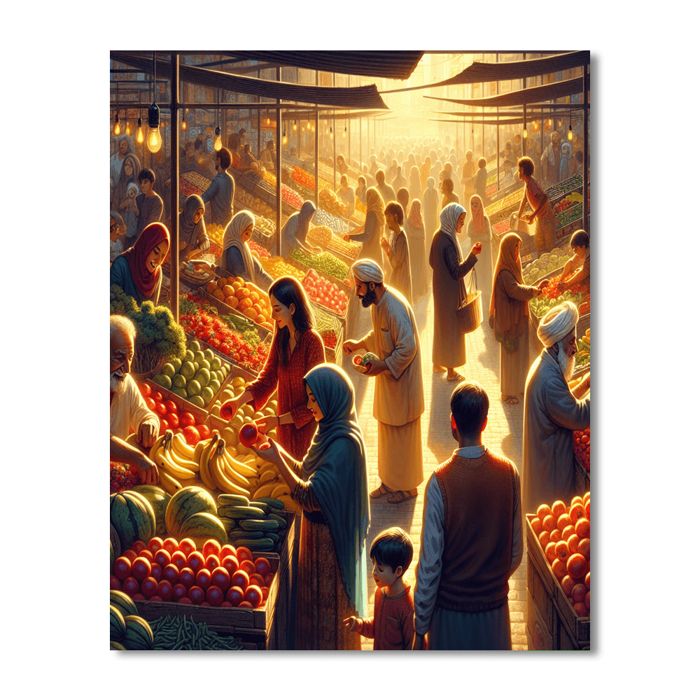 Colorful Market Bounty Paint By Numbers