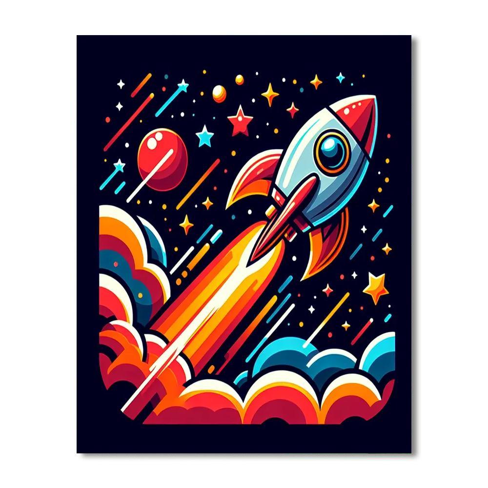 Space Explorer Blast-off Paint By Numbers Kits