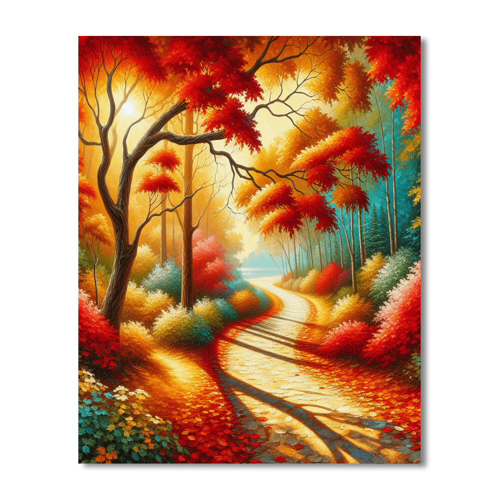 Dreamy Autumn Pathway Paint By Number