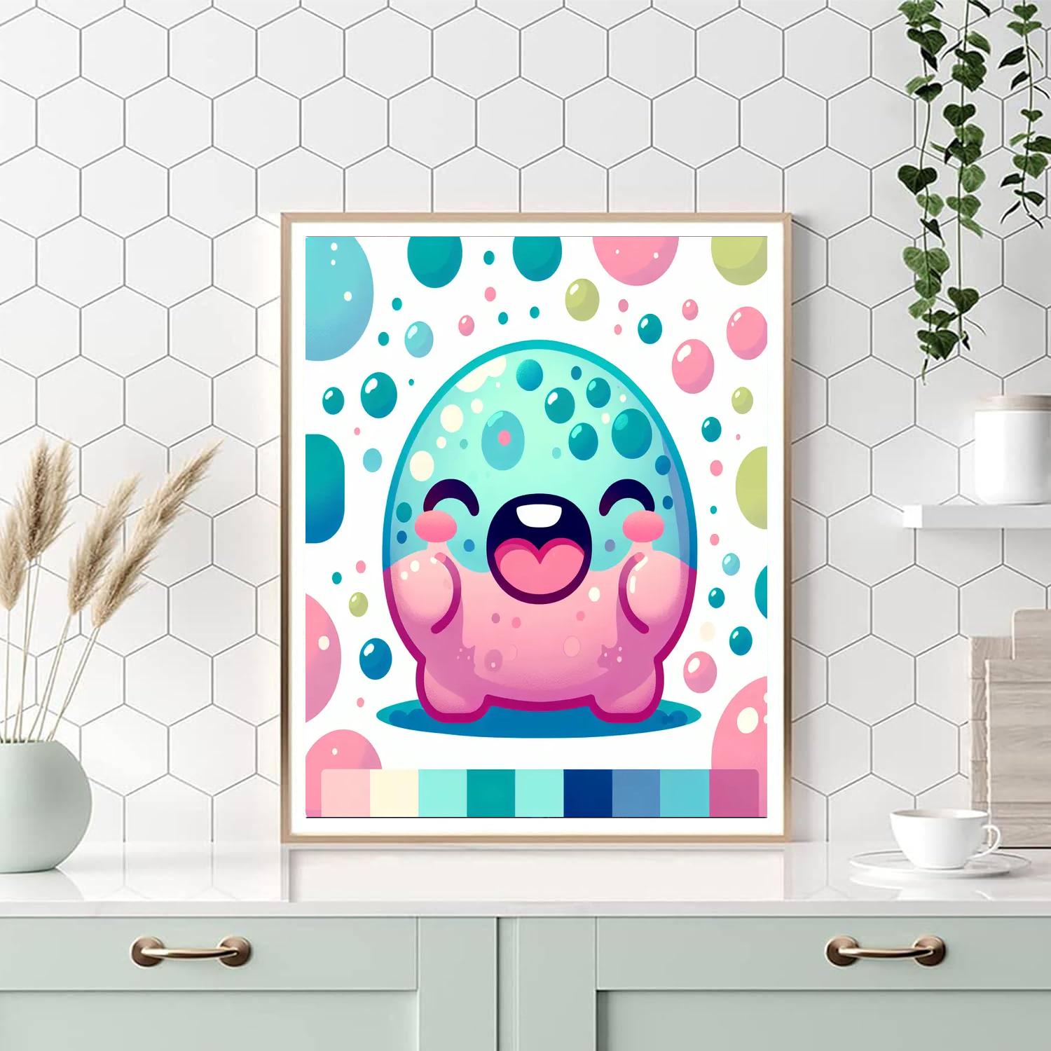 Giggly Bubble Monster Painting By Numbers Kit