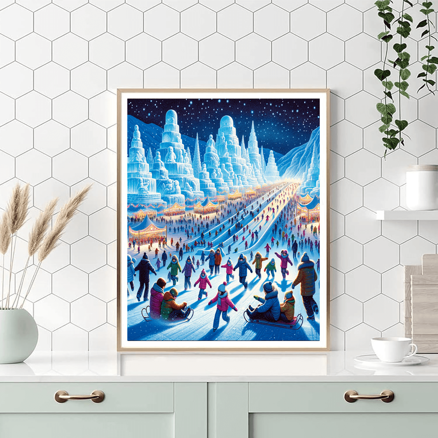 Hokkaido Snow Festival - Japan Painting By Numbers Kit