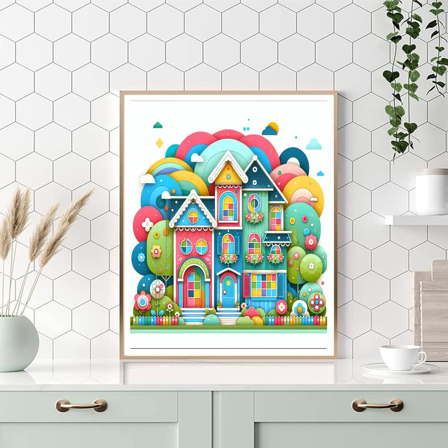 Delightful Dollhouse Paint By Numbers Art