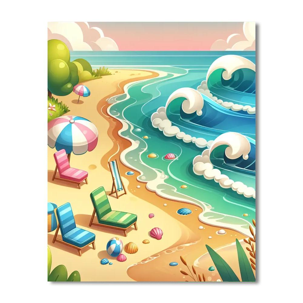 Seaside Holiday Escape Paint By Color