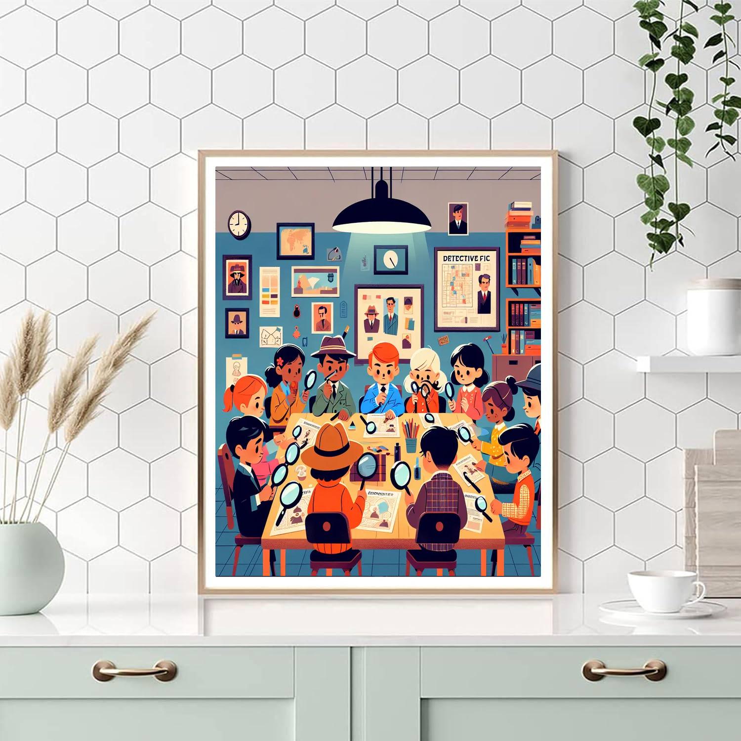 Mystery Detective Headquarters Painting Number Kit