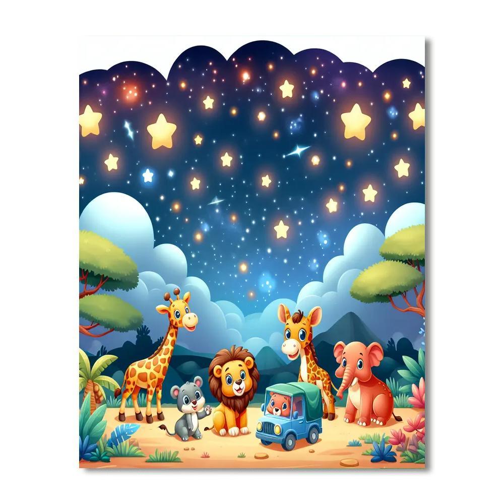 Star-gazing Safari Paint By Color