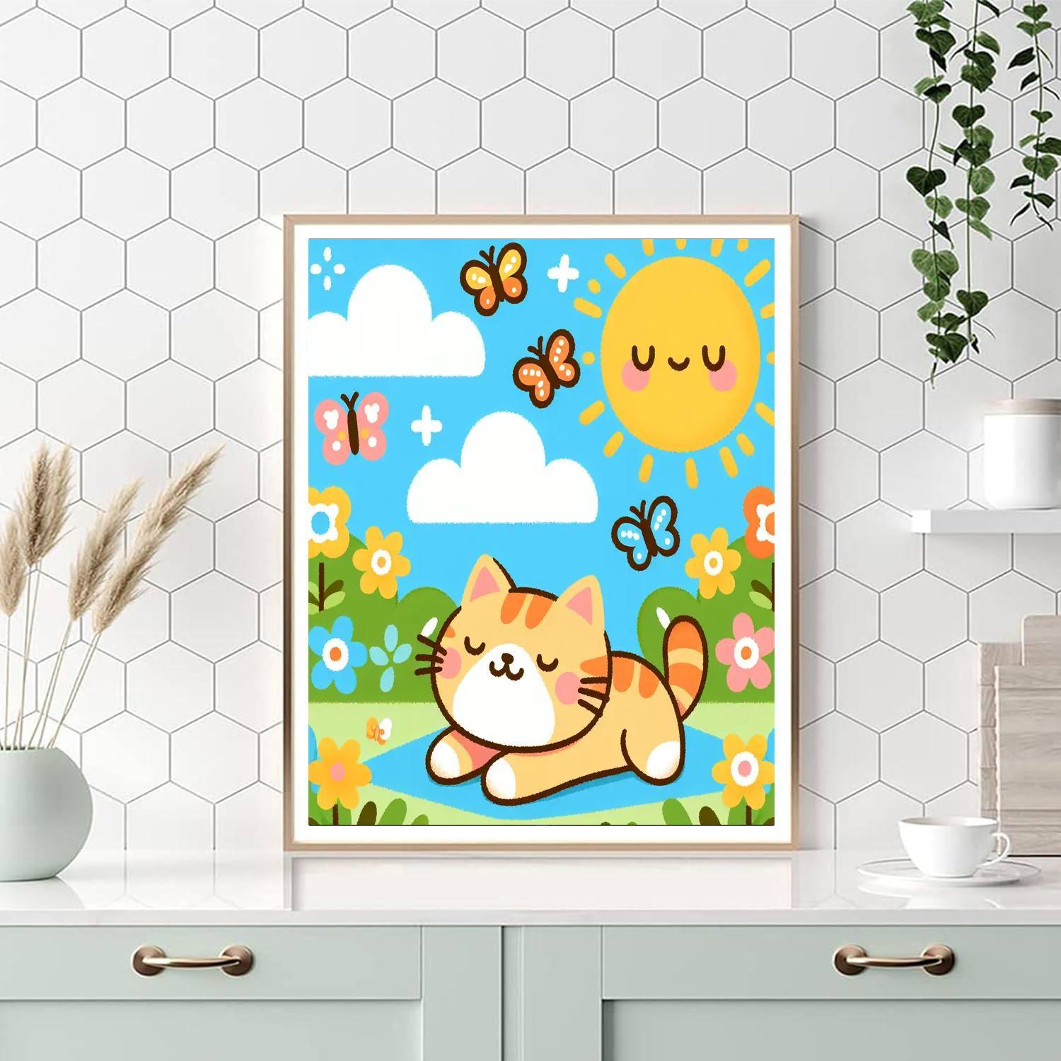 Sunny Day Cat Paint By Numbers Kits