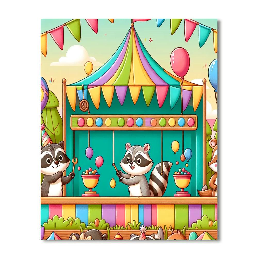 Woodland Critter Carnival DIY Paint By Numbers
