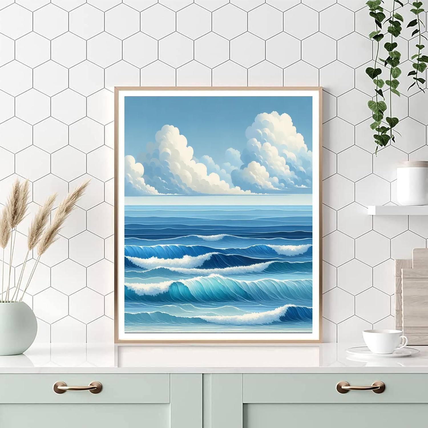 Ocean Wave Symphony Number Painting