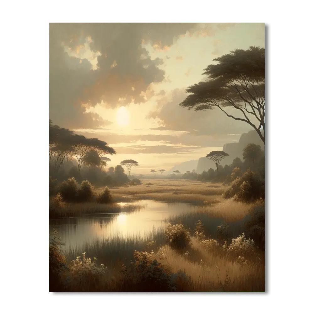 Elephant's Gentle Stroll DIY Paint By Numbers