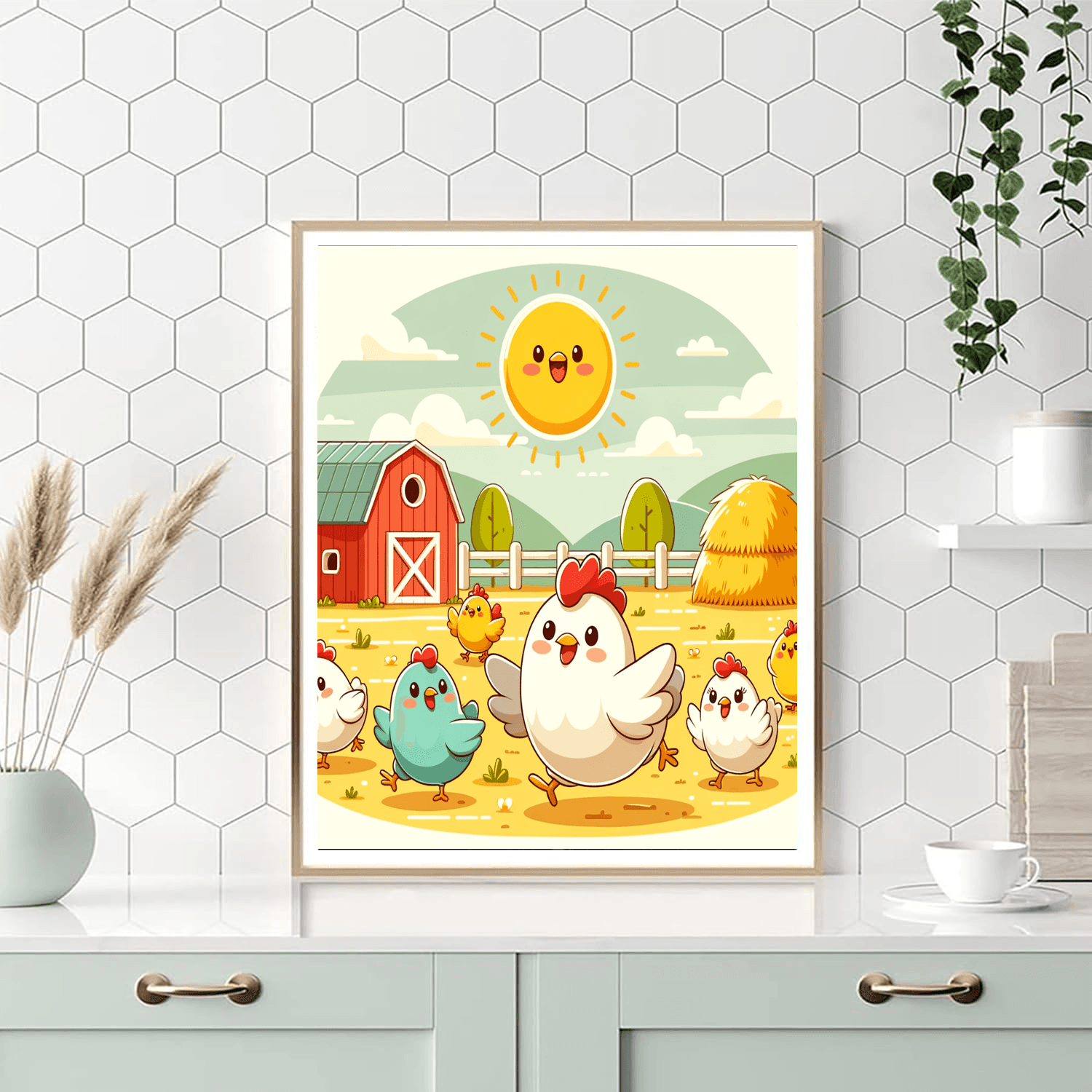 Charming Chickens DIY Paint By Numbers