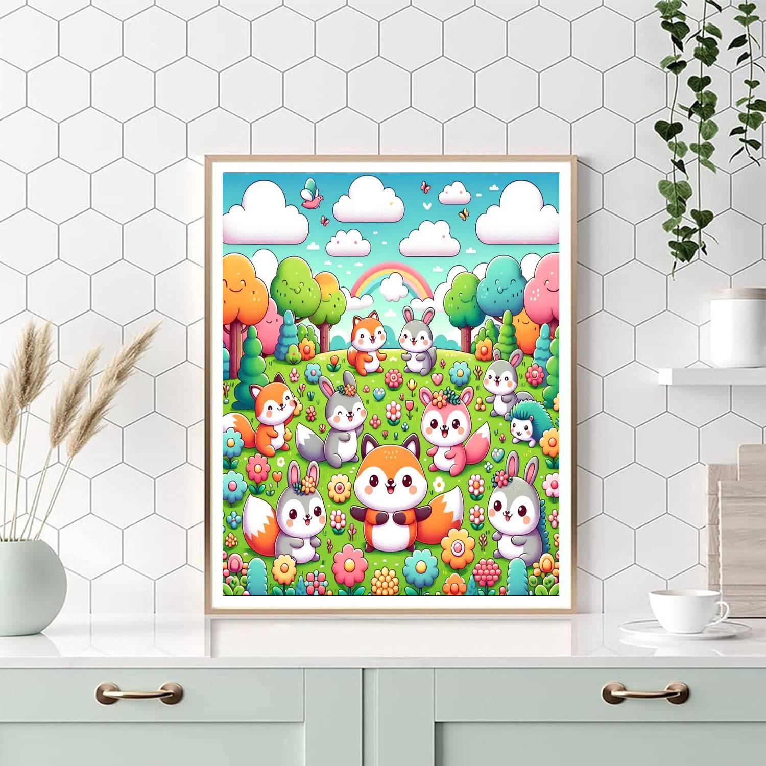 Colorful Critter Crew Number Painting