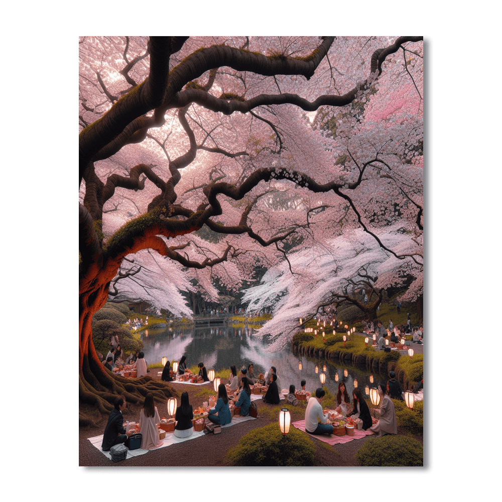 Tokyo Cherry Blossom Festival Paint By Color