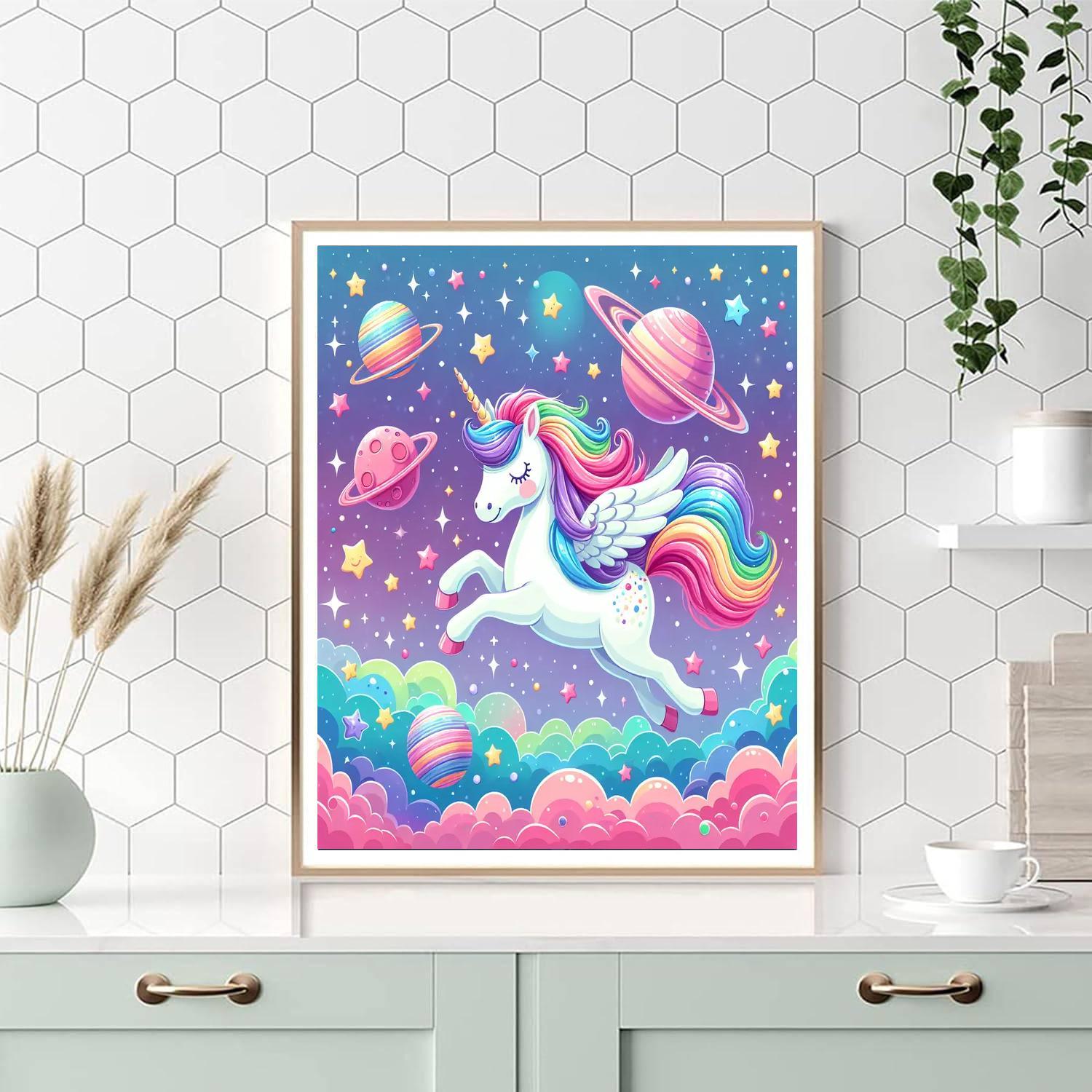 Dreamy Unicorn Galaxy Paint By Numbers Art