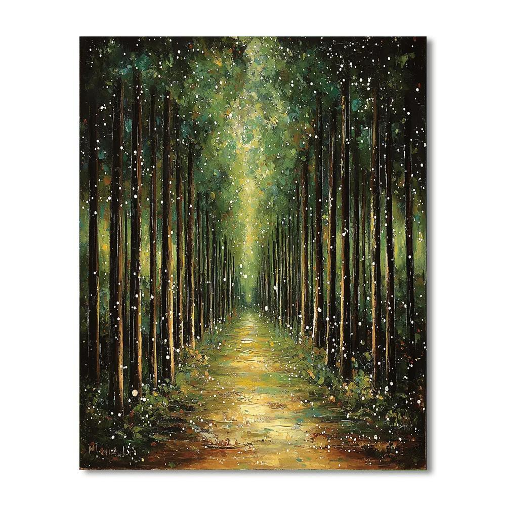 Paul Cézanne Inspired Mystical Forest Depths  Paint By Numbers Art