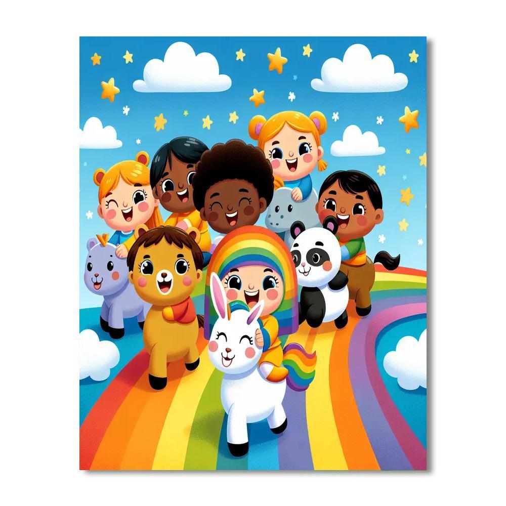 Rainbow Road Adventure Paint By Numbers