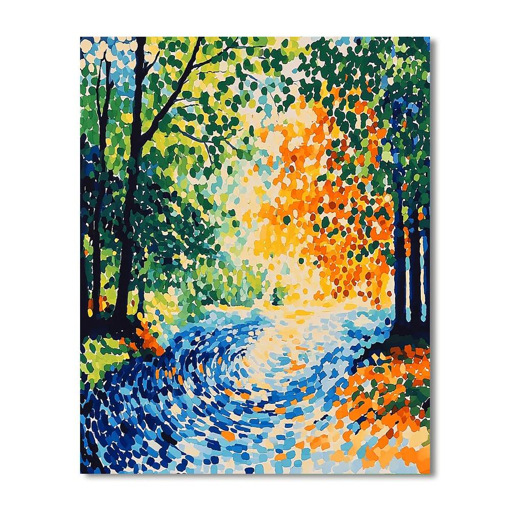 Georges Seurat Inspired Fluid Motion  Paint By Number