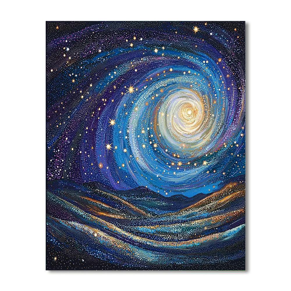 Georges Seurat Inspired Whispers Of The Cosmos  DIY Paint By Numbers