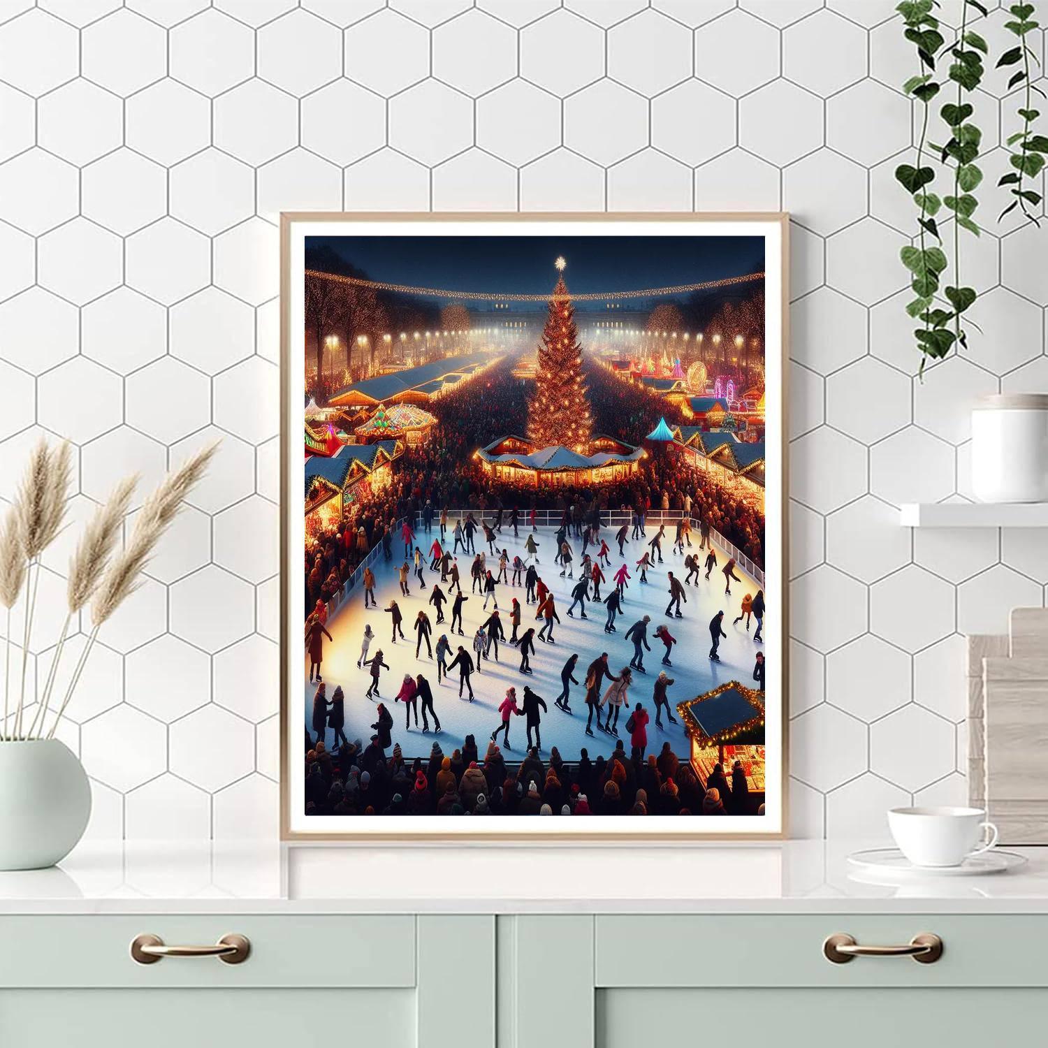 Winter Wonderland - Hyde Park, London Number Painting