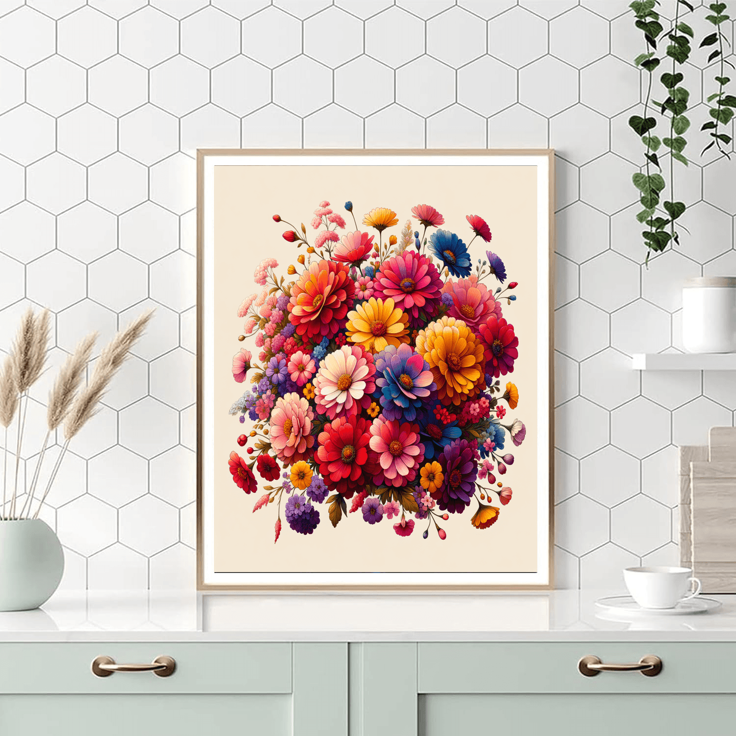Floral Symphony Delight Number Painting