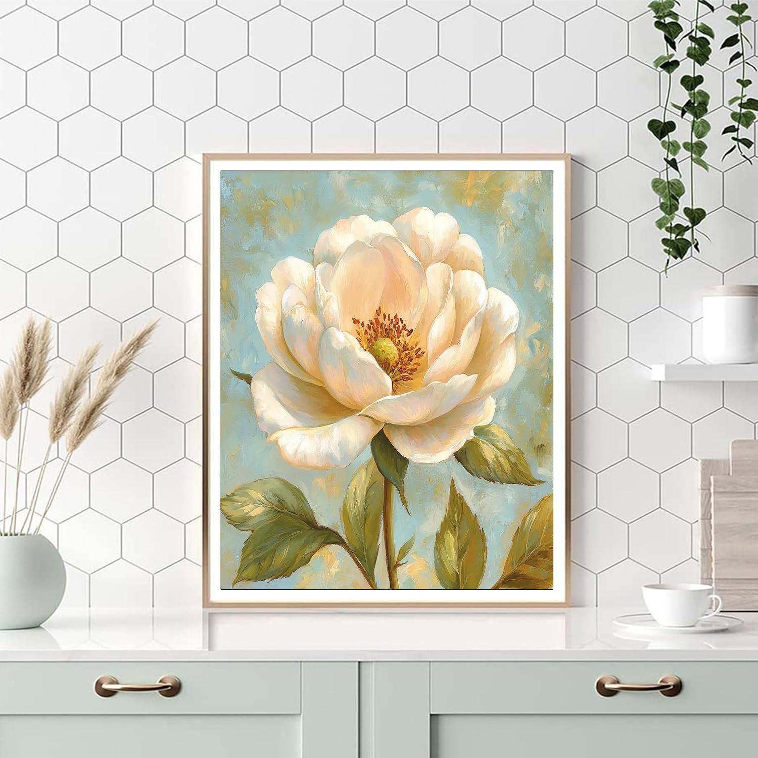 Leonardo Da Vinci Inspired Luminous Blossom  Paint By Numbers Art