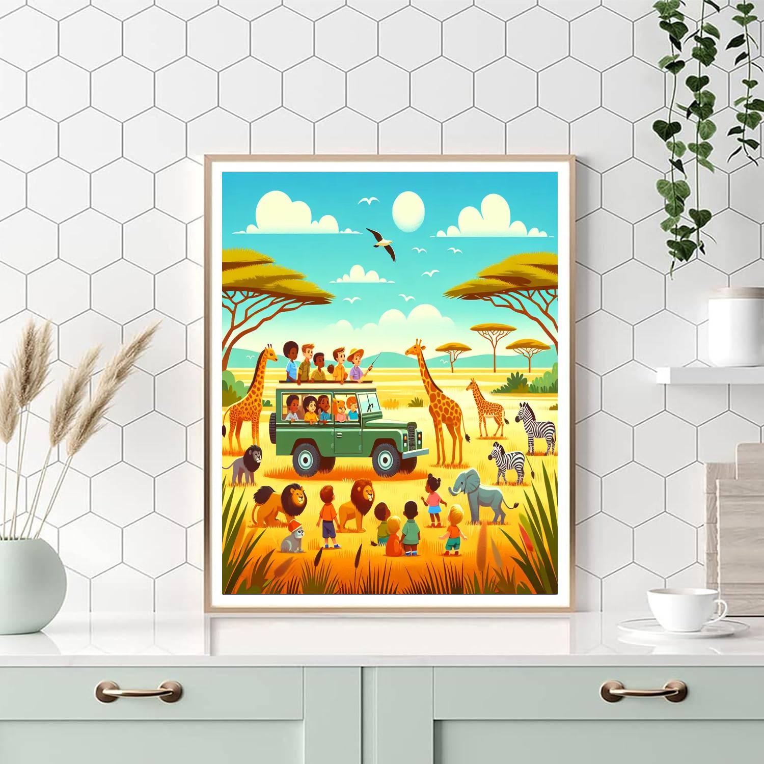 Grand Adventure Safari Numbered Painting Kits