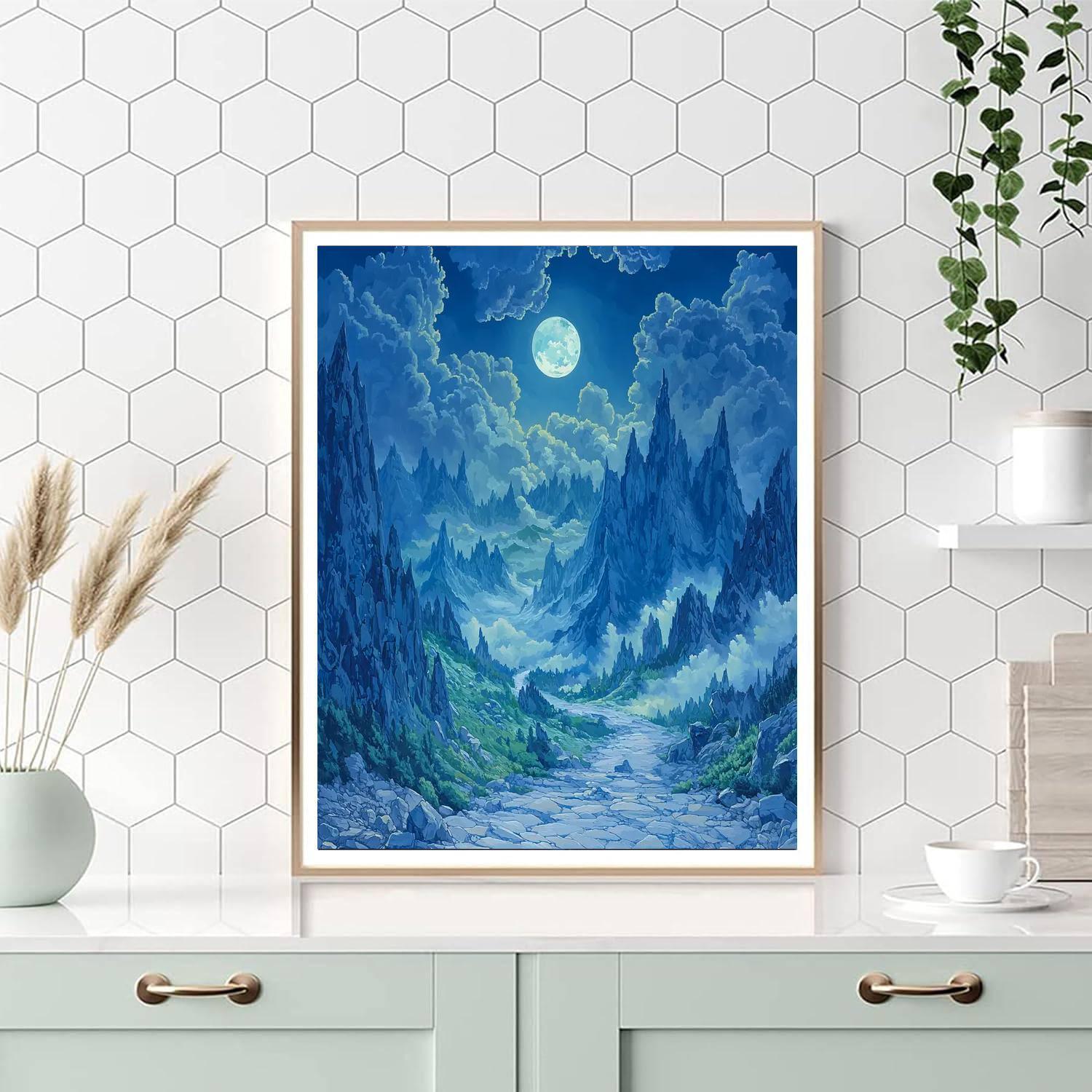 René Magritte Inspired Ethereal Voyage  DIY Paint By Numbers
