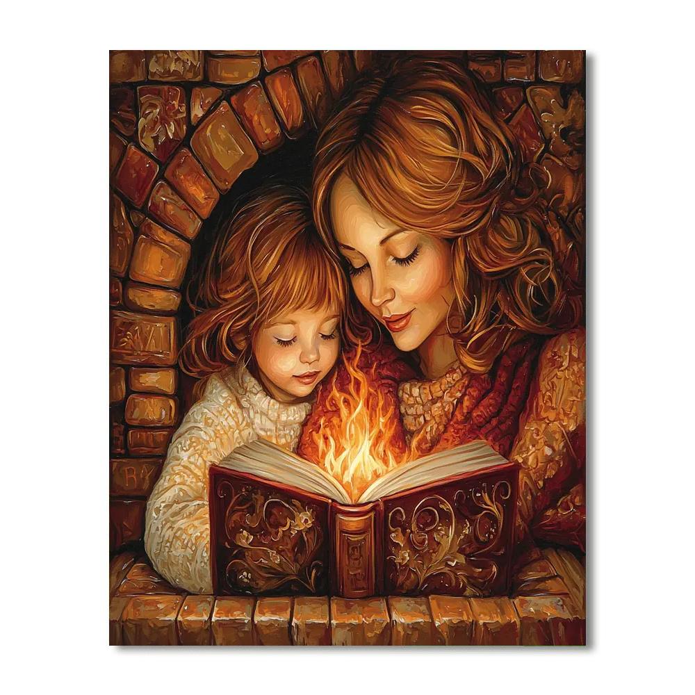 Tender Moments By The Hearth Painting By Numbers Kit