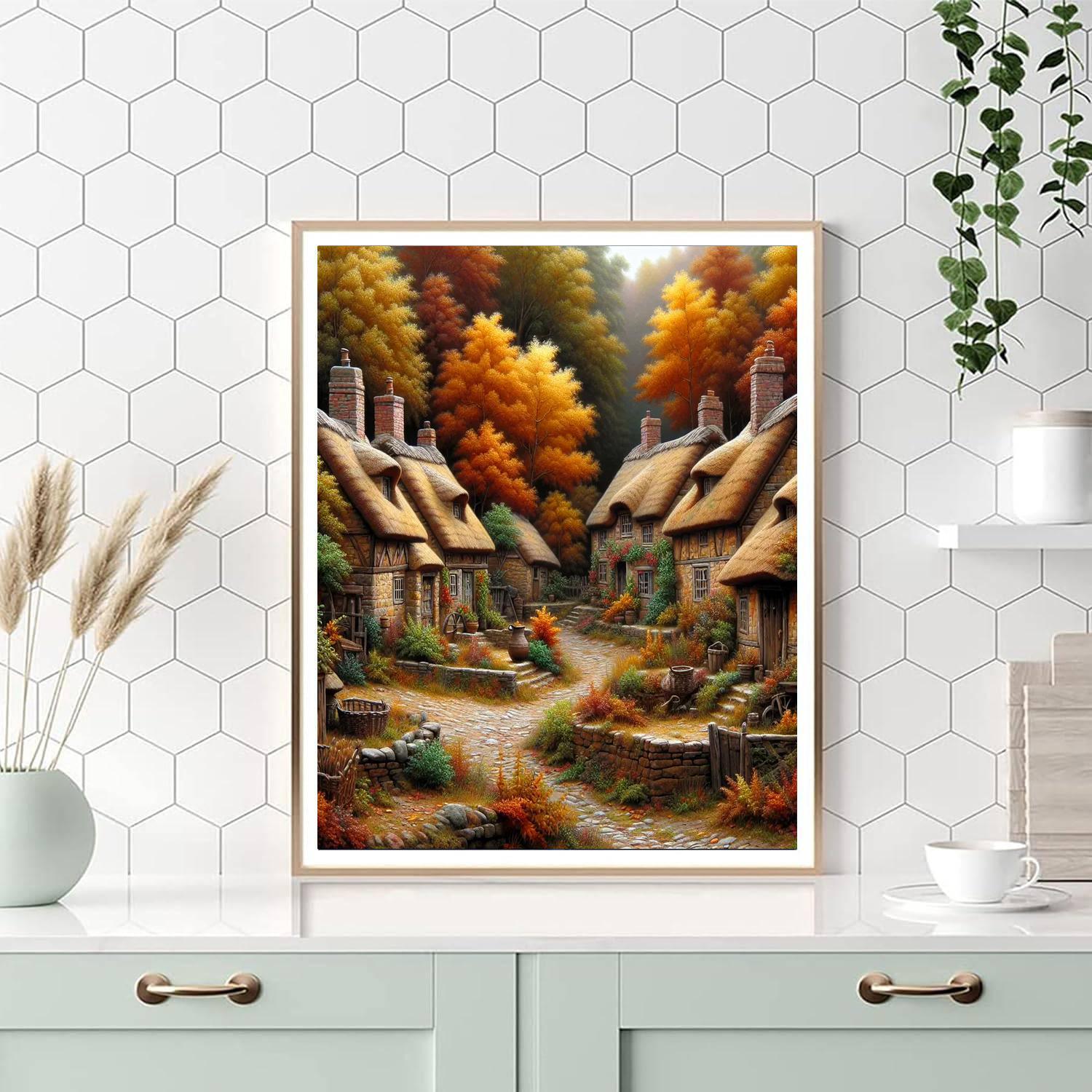 Rustic Village Numbered Painting Kits