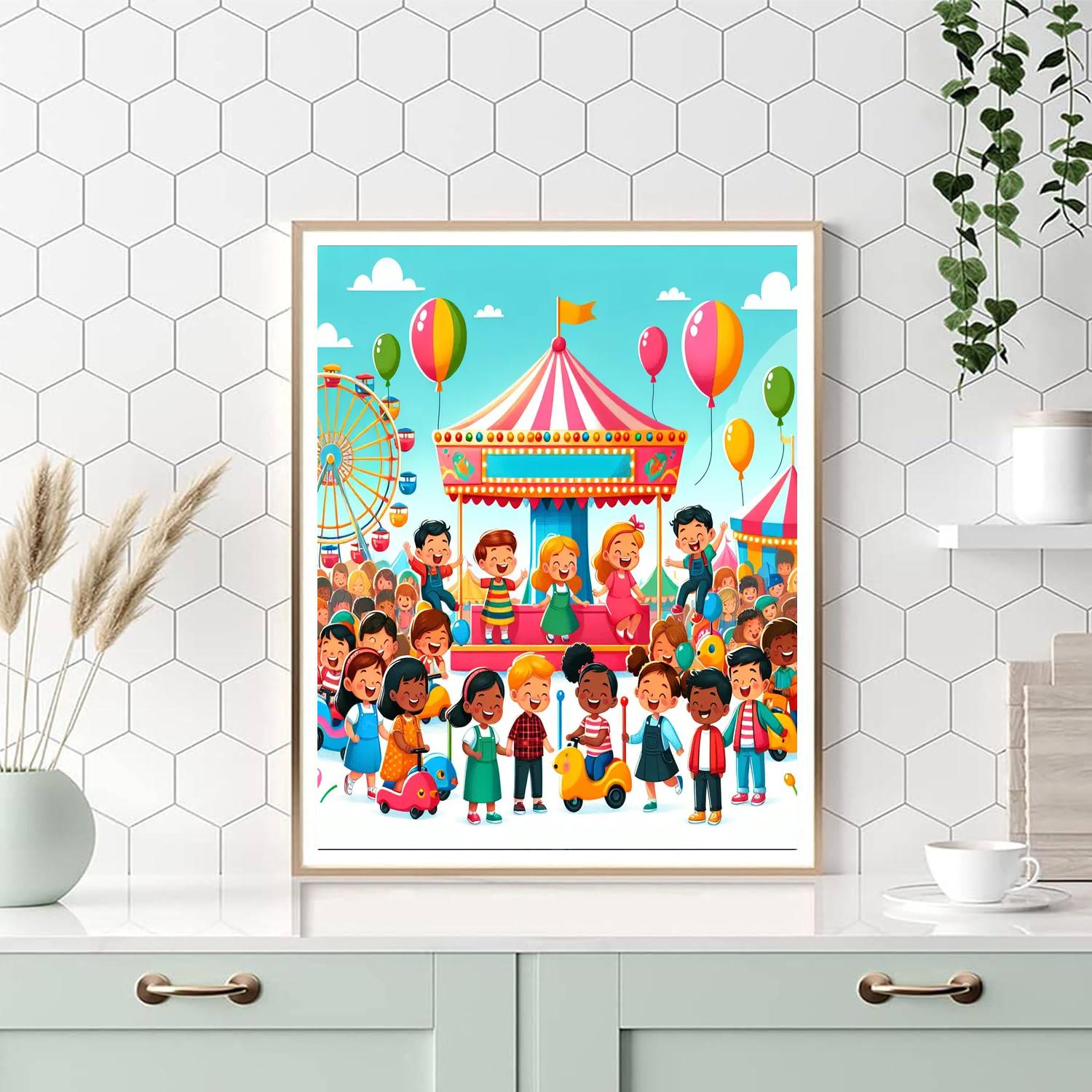 Sunny Carnival Celebration Paint By Number