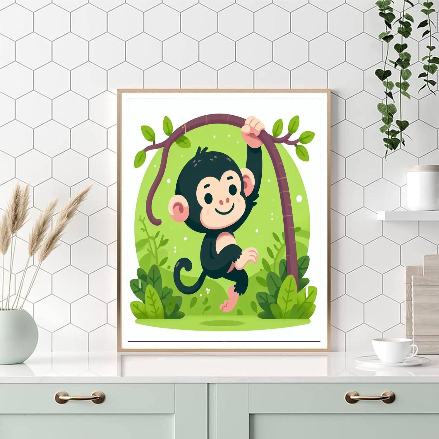 Cheeky Chimpanzee Paint By Color