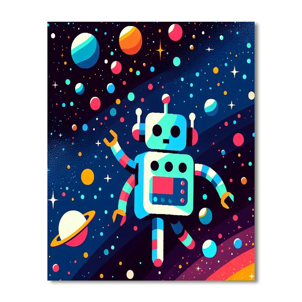 Robot Galaxy Explorer Numbered Painting Kits
