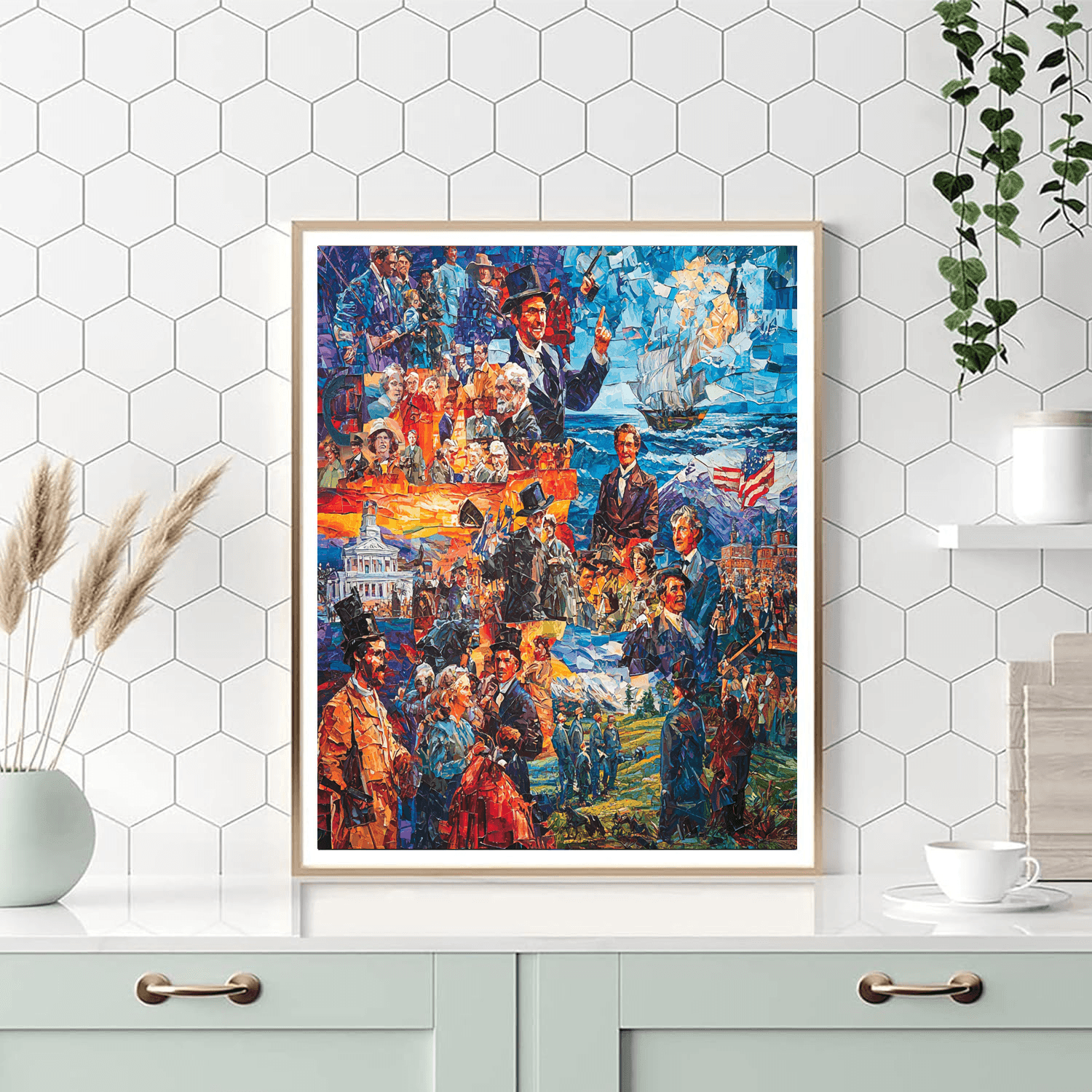 Rockwell Inspired Time Travel Moments  DIY Paint By Numbers