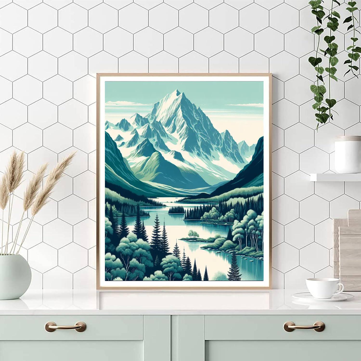 Peaceful Nordic Wilderness Numbered Painting Kits