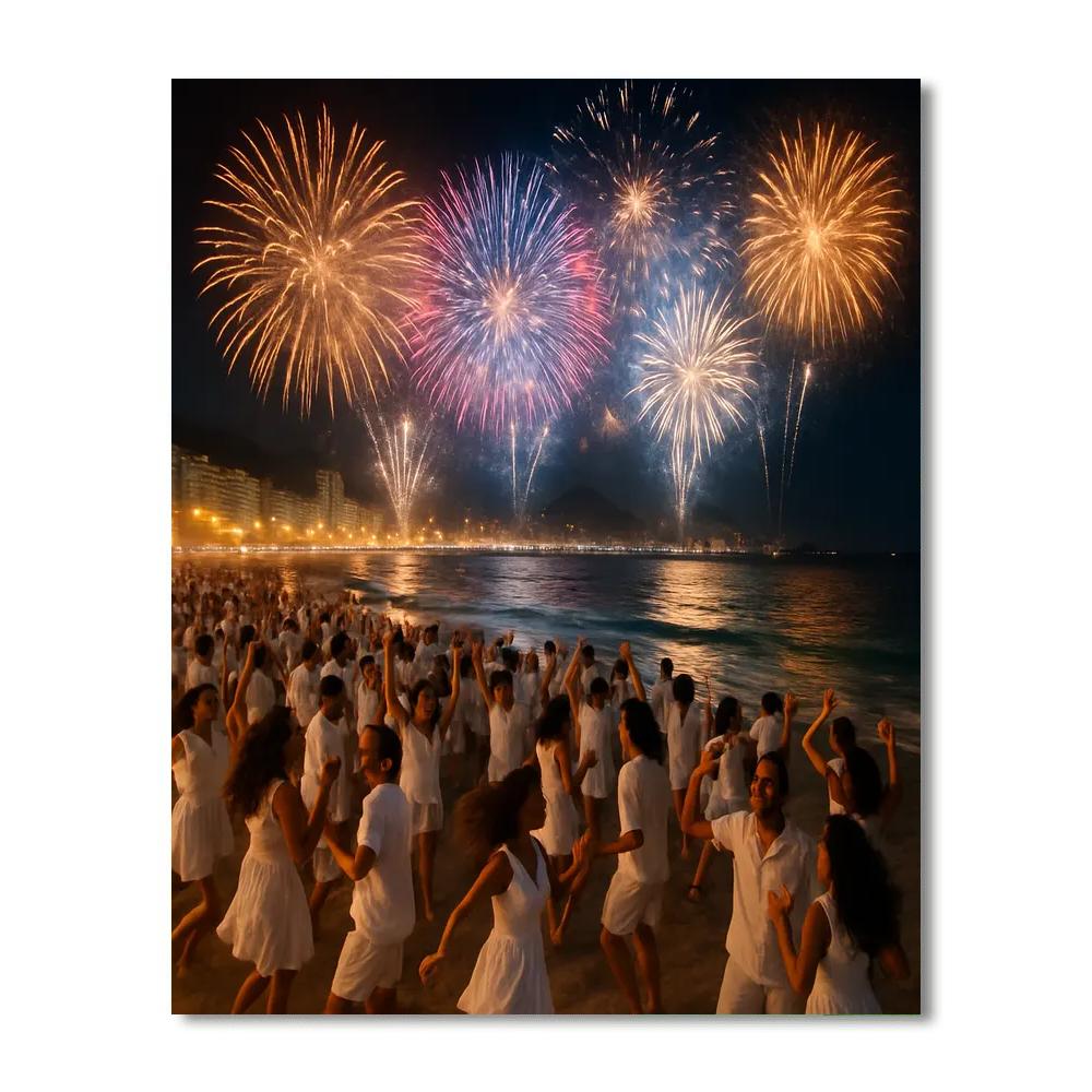 Rio De Janeiro New Year's Eve Paint By Number