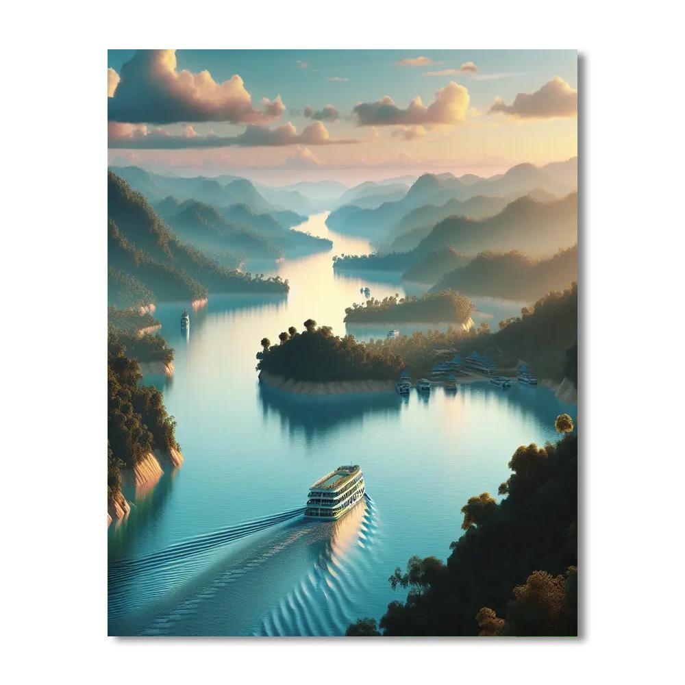Romantic River Cruise Paint By Color