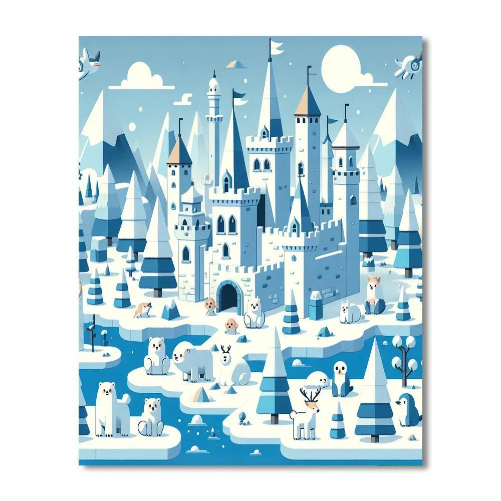 Kingdom Of Ice And Snow Paint By Numbers Art