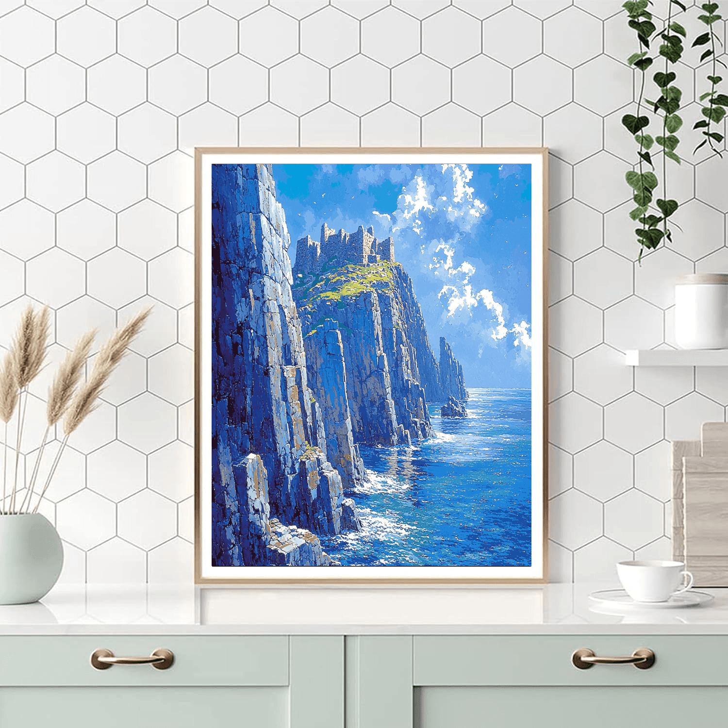 Skellig Michael Number Painting