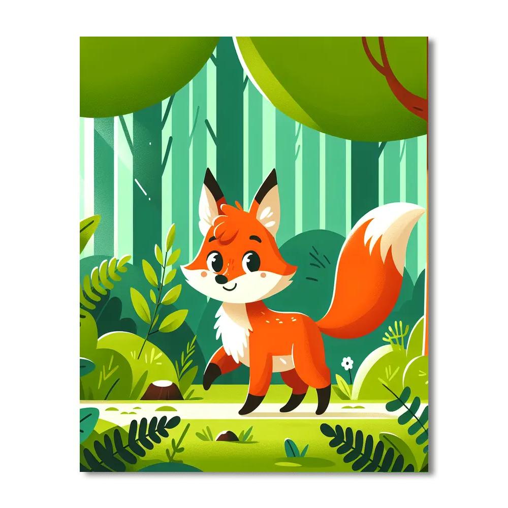 Clever Fox In The Forest Paint By Number