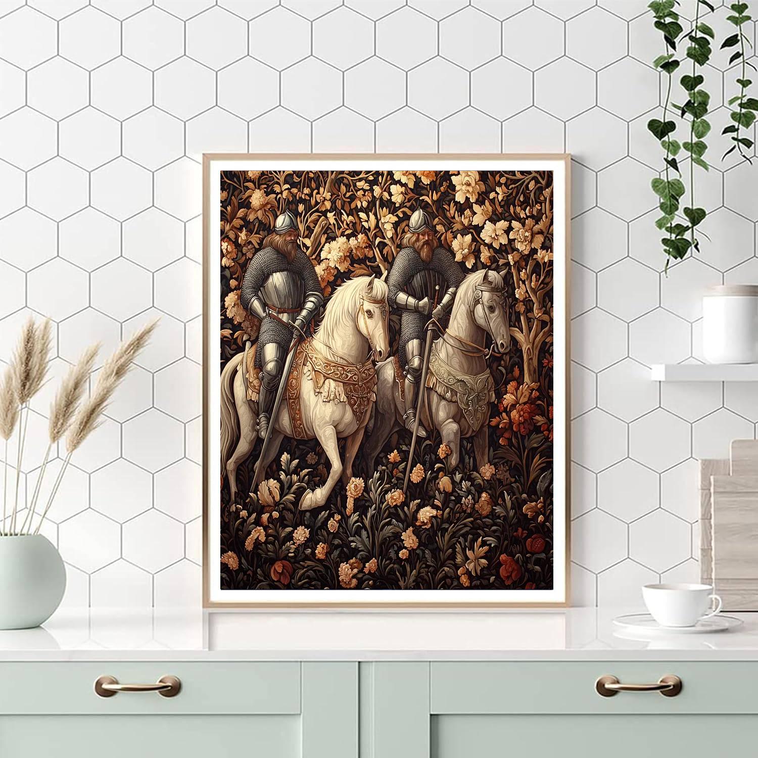 William Morris Inspired Medieval Tapestry Tale  Paint By Numbers