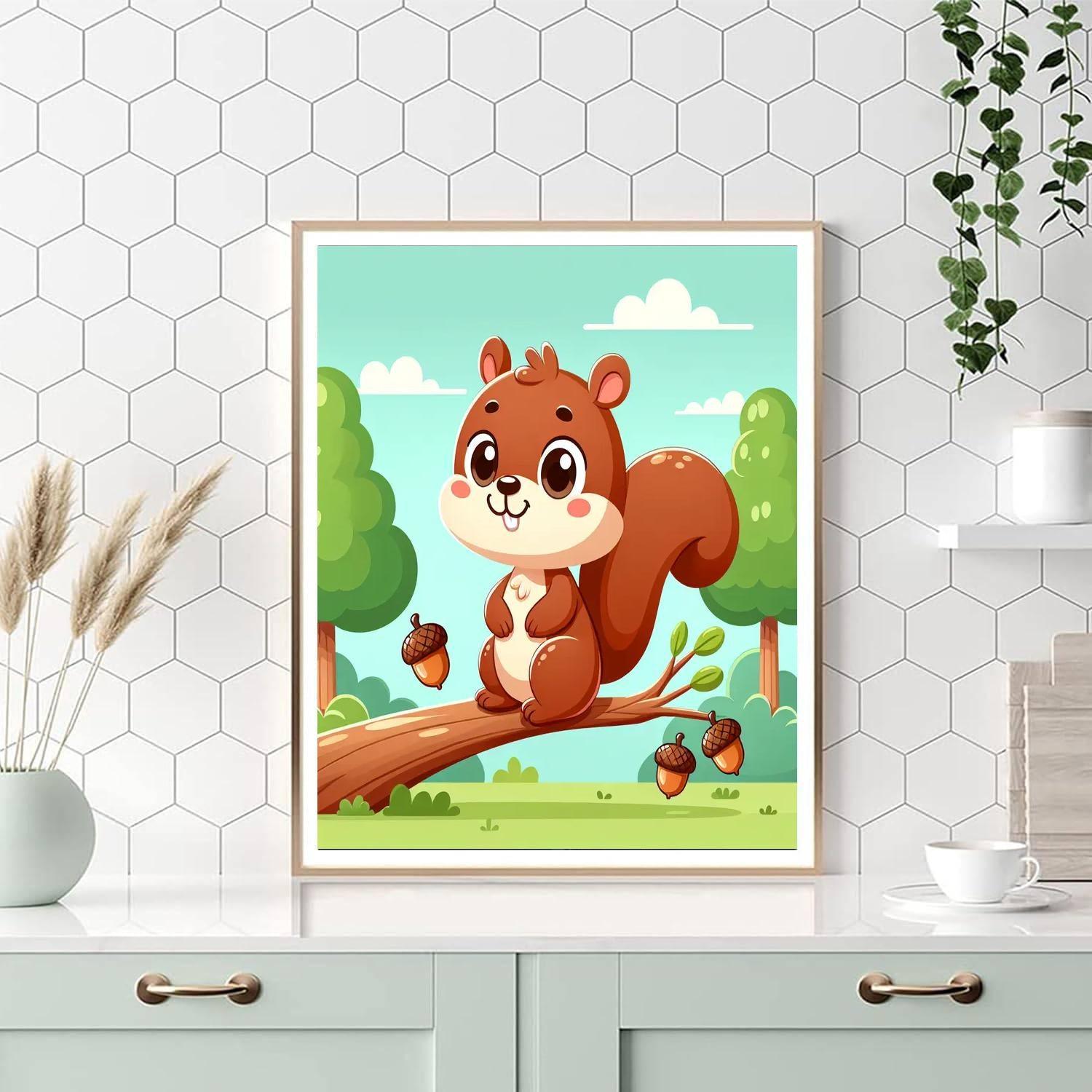 Whimsical Squirrel Paint By Color