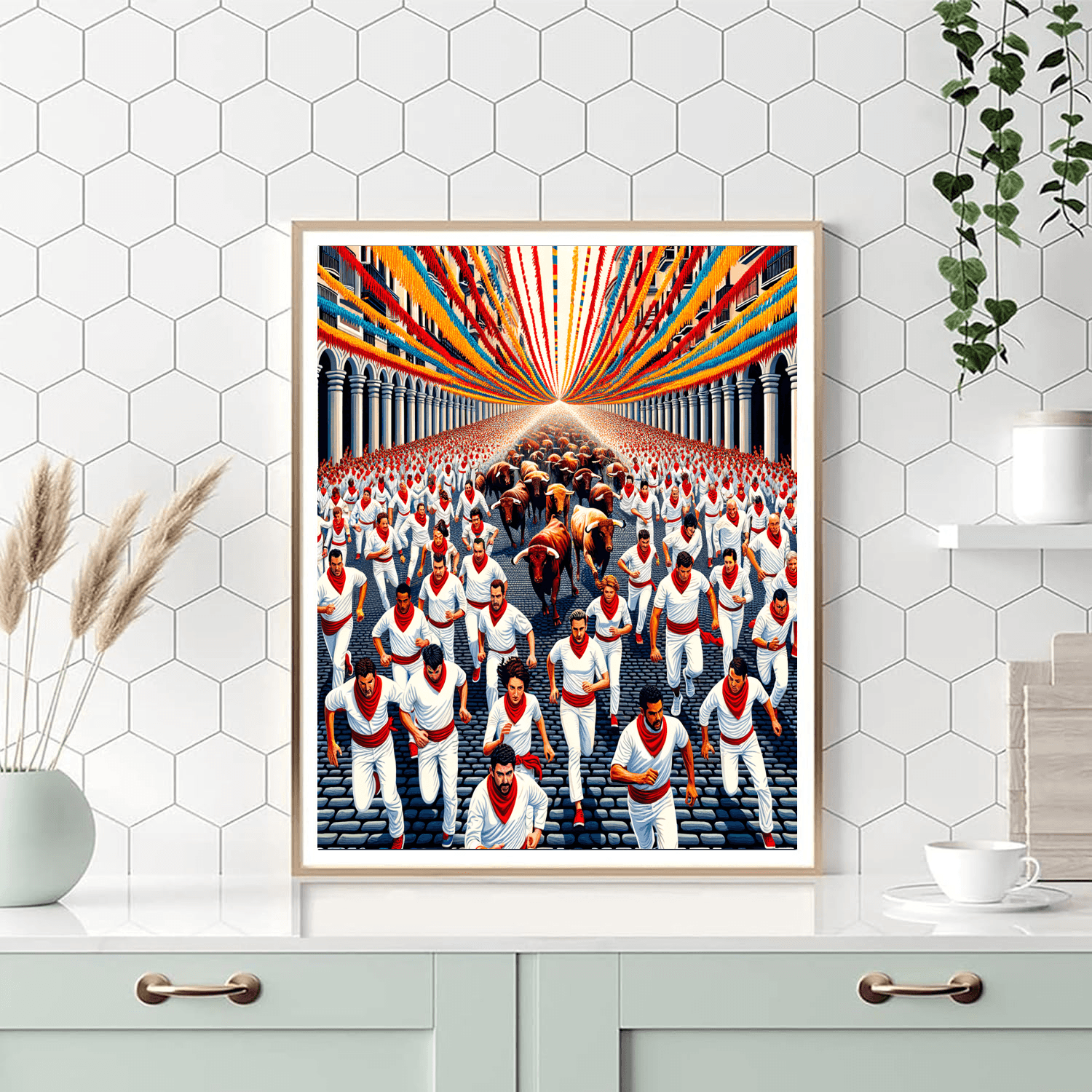 Fiesta De San Fermín - Pamplona Number Painting