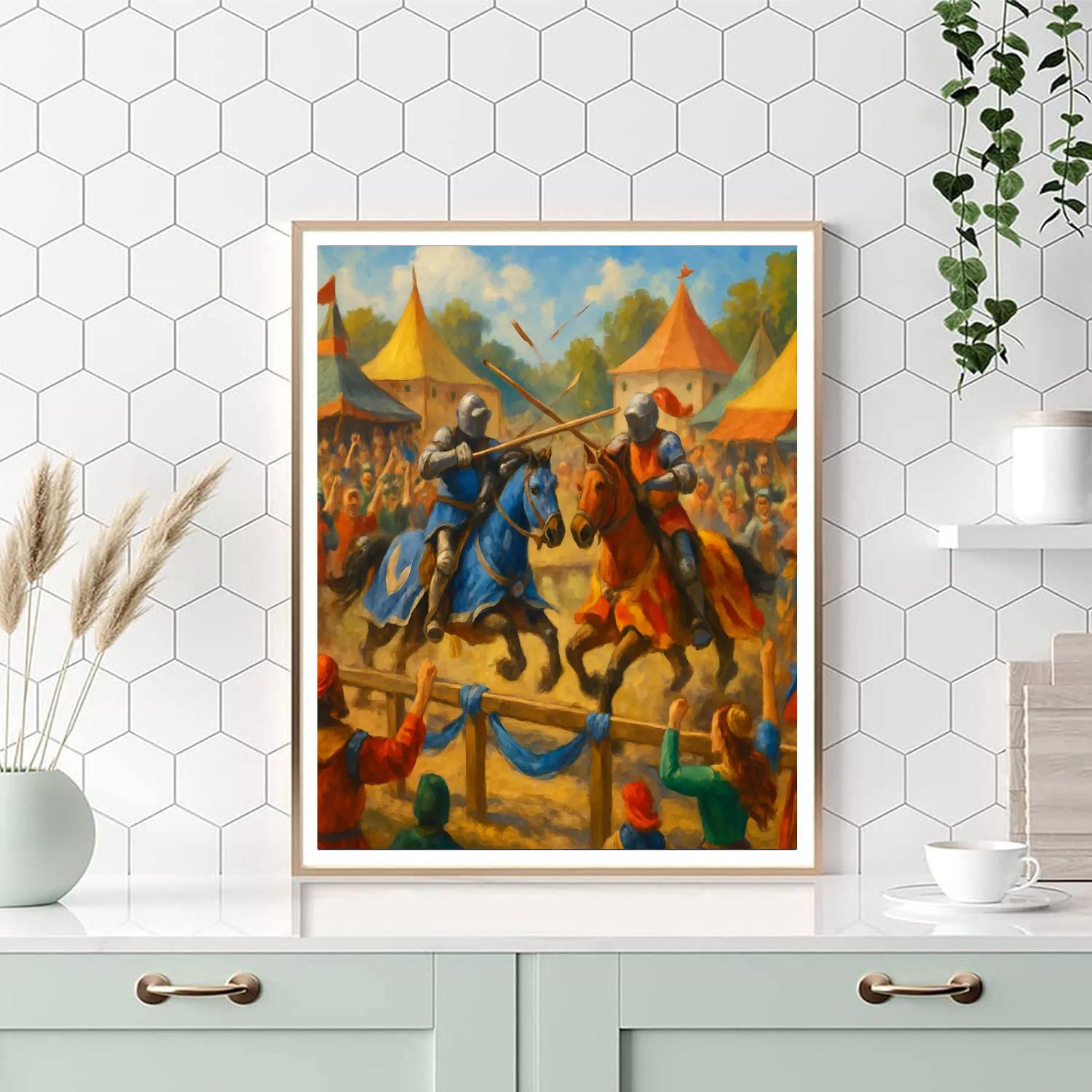 Jousting At The Renaissance Festival Painting By Numbers Kit