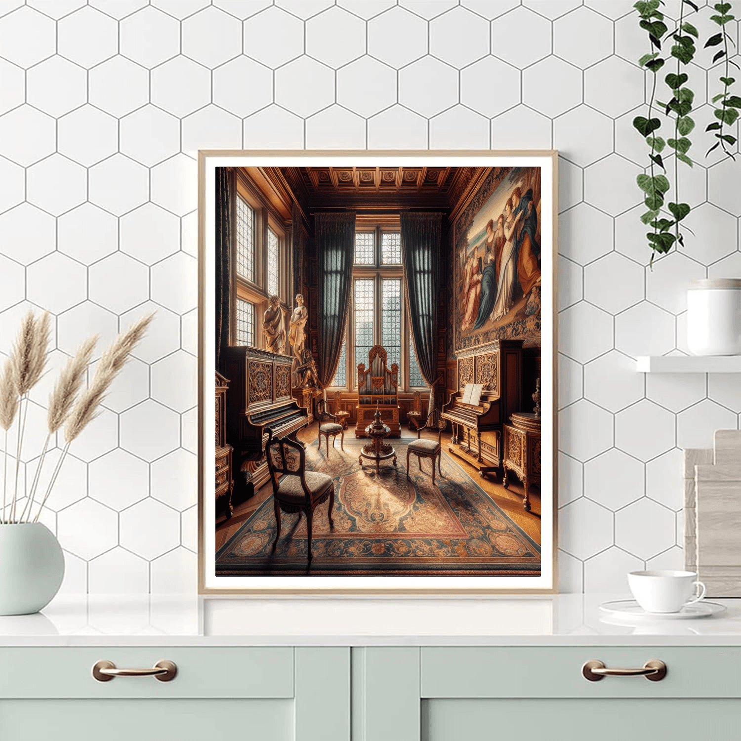 Renaissance Music Room DIY Paint By Numbers
