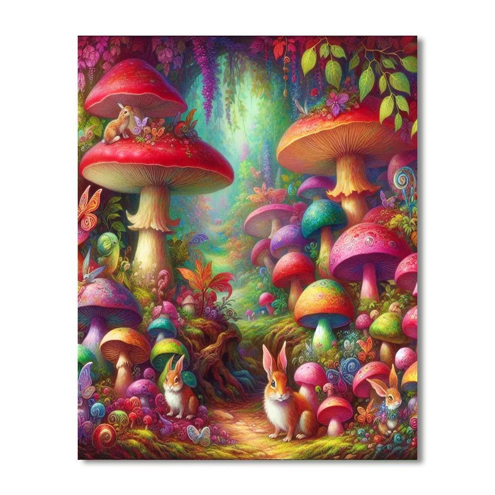 Mushroom Fairyland DIY Paint By Numbers